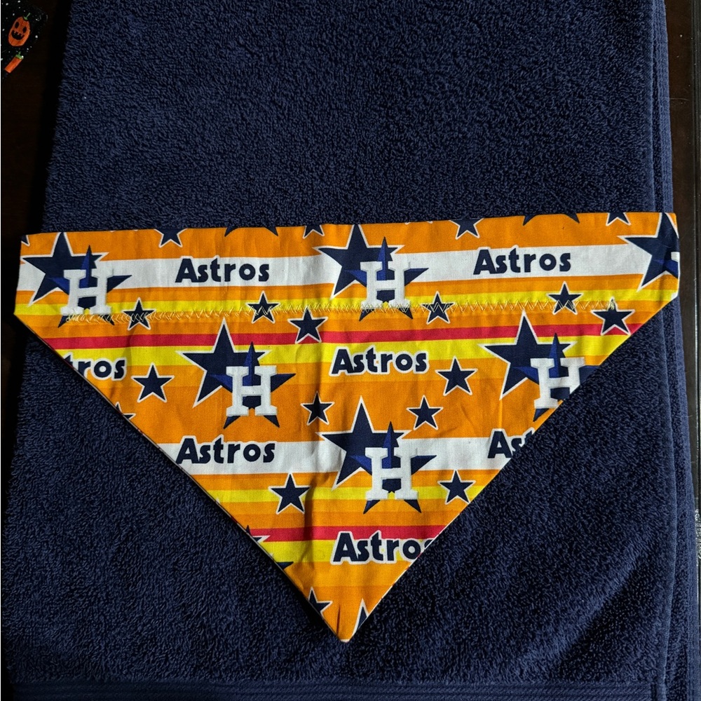 Astros Reversible Dog Bandana